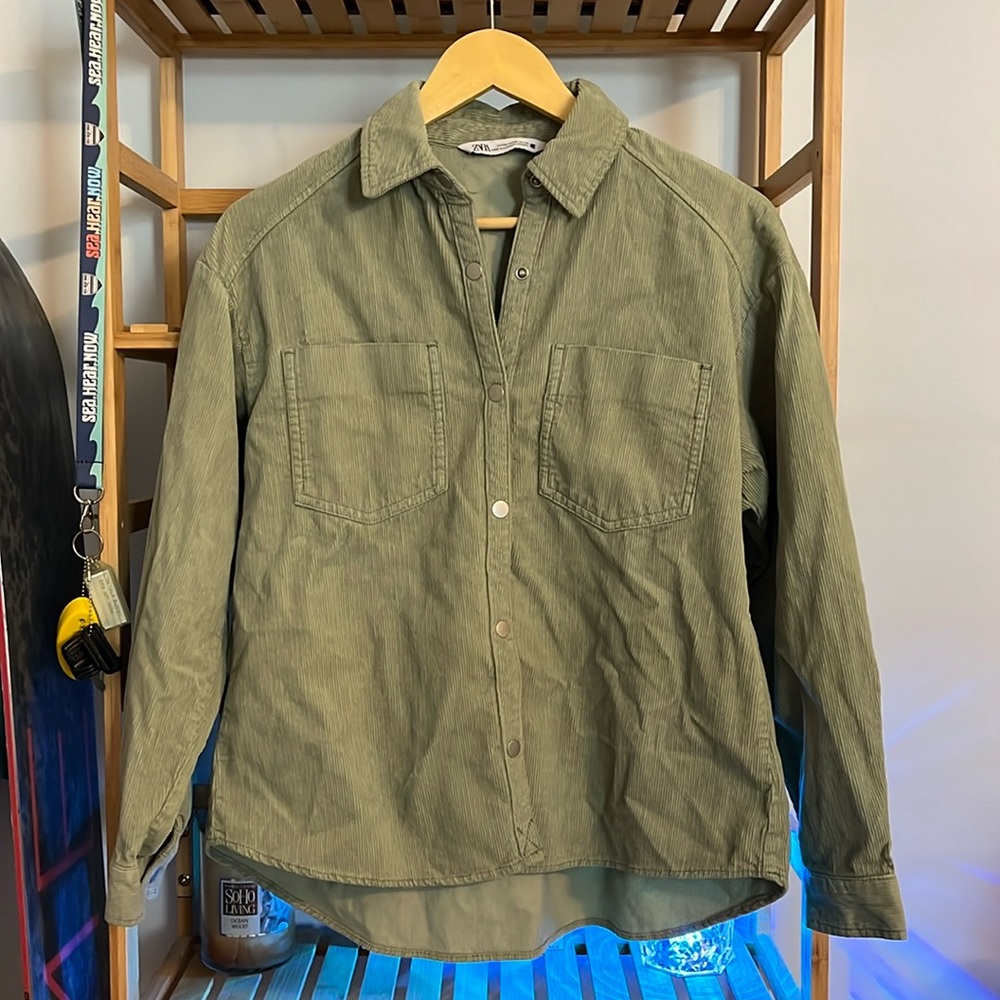Zara corduroyed long sleeve button down